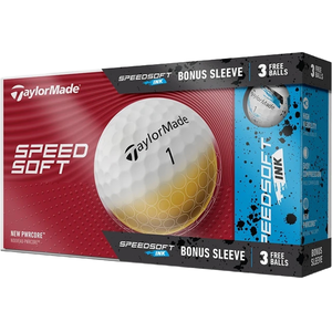 TaylorMade Balles de golf SpeedSoft - Lot de 12 + 3 en cadeau, blanc/bleuVendu parall4golf
