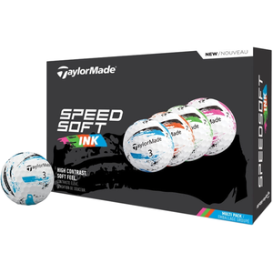 Comparateur de prix : TaylorMade New SpeedSoft Ink 25 Pack de balles de golf multicolores