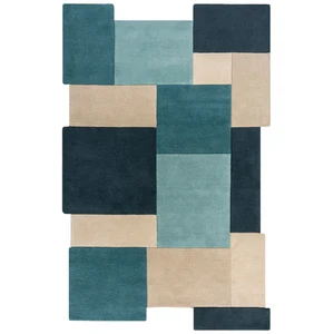 Novatrend Tapis en laine bleu turquoise 120x170 cm pas cher