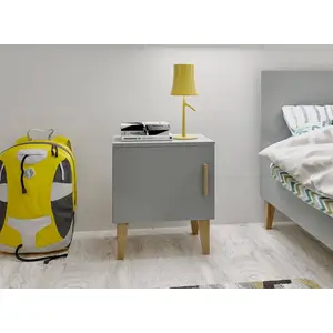 Chevet 1 Porte Dream Gris & Chêne pas cher