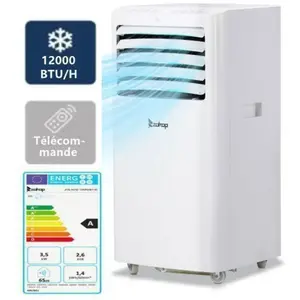 ALIGHTUP Climatiseur Mobile 12000BTU -35kW - Minuterie&WiFi-Télécomma pas cher
