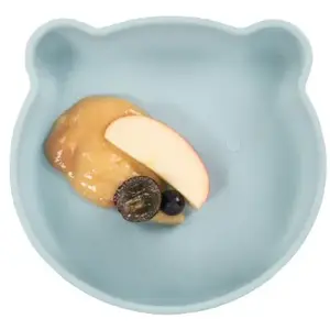 Bo Jungle Assiette ventouse ourson bleu pas cher
