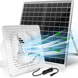 OMEGASBACK Ventilateur dextraction solaire 22W panneau solaire ventila... pas cher