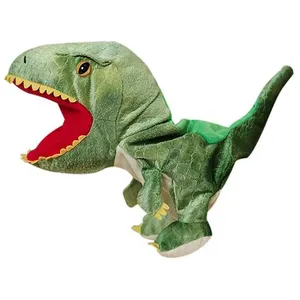 Peluche Dinosaure marionnette à main 30 cm - Vert pas cher
