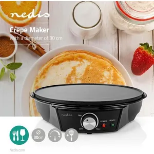 Comparateur de prix : NC Crêpière 30 cm 1200 W Revêtement antiadhésif Réglage de la températ...