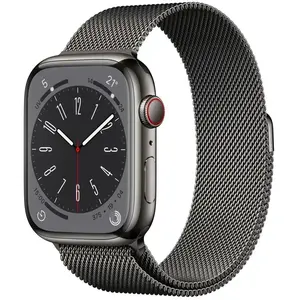 Apple Watch Series 8 (2022) GPS + Cellular 41 mm - Acier inoxydable Ar... pas cher