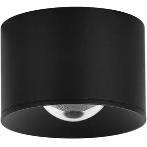 Zambelis LED spot pour plafond LED S131, Ø 8 cm, noir sableVendu parluminaire