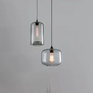 Zambelis Suspension 14101 en verre, gris fumée, Ø 19 cm pas cher