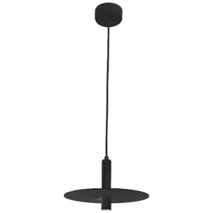 Suspension Luminaire led D260 7W Noir Sablé zambelis - Blanc chaud - 3000K pas cher