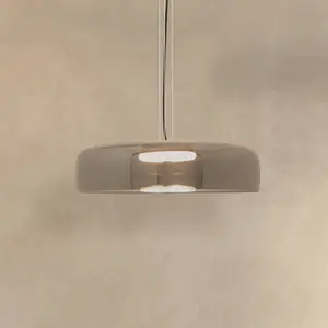 Zambelis Suspension LED 23053, gris fumé, verre, 1 lampe, Ø 42 cmVendu parluminaire