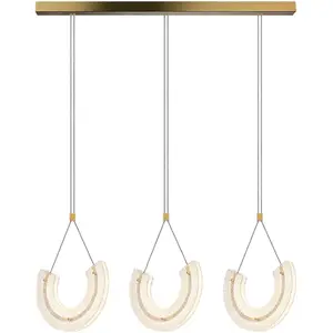 Zambelis Suspension LED 23031, à 3 lampes, 3.000 K, verre, orVendu parluminaire