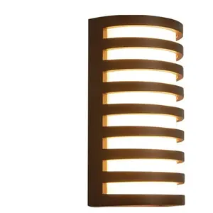 Applique Murale Extérieure led 10W IP65 Marron Zambelis Blanc chaud - ...