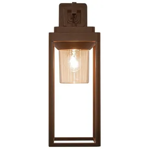 Applique Murale Extérieure Pour Ampoule led E27 IP65 Marron Zambelis