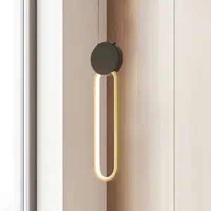 Zambelis Suspension LED 23100, noir, anneau doré, aluminiumVendu parluminaire
