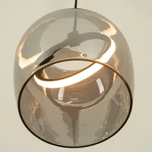 Suspension Luminaire led D200 6W Noir Mat Zambelis Blanc chaud - 3000KVendu parluminaire
