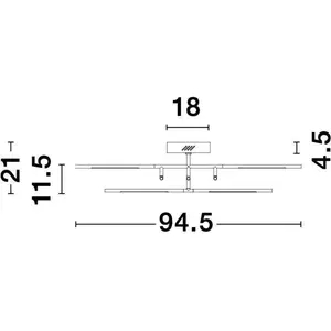 NOVA LUCE Plafonnier RACCIO Or LED 48 W pas cher