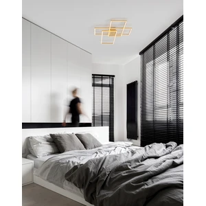 NOVA LUCE Plafonnier BILBAO Feuille d'Or LED 55 W pas cher