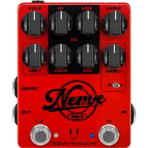 Tsakalis AudioWorks Nerve MKII Touch Sensitive Dual High Gain Distortion pédale d'effetVendu parbax-music