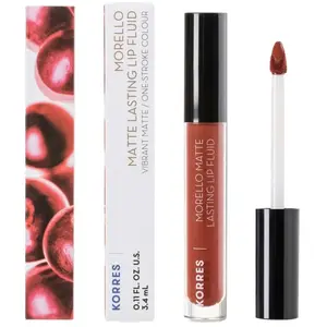 KORRES - Rouge à lèvres Fluide Mat - 29 Strawberry Kiss 3.4 ml Marron unisex pas cher
