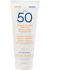 Korres Yoghurt émulsion solaire pour un effet naturel SPF 50 200 ml