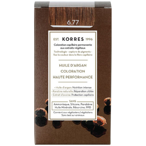 Comparateur de prix : Korres huile d'argan coloration 6.77 blond foncé marron intense