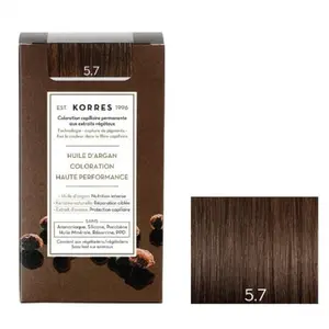 Comparateur de prix : Korres Capillaire Coloration Permanente Châtain Marron 5.7