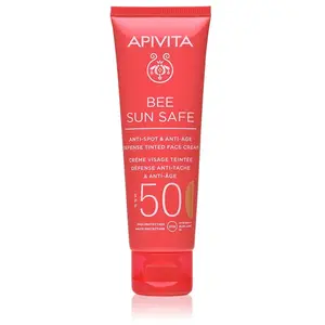 Apivita Bee Sun Safe Crème Visage Teintée Défense Anti-Tache et Anti-Age SPF 50 | 50 ml pas cher