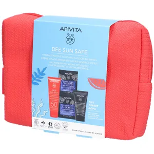 Apivita Bee Sun Safe Hydra Sensitive Crème Visage Apaisante SPF50+ Étui 5 pcs pas cher