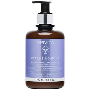 Comparateur de prix : Apivita Crema Espuma Limpiadora facial y ojos con oliva y lavanda 300 ml