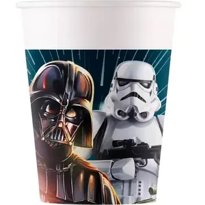 8 GOBELETS CARTON 25CL STAR WARS FINAL BATTLE pas cher