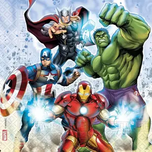 Comparateur de prix : Procos 20 Serviettes de table papier anniversaire: Marvel, Avengers Infinity Stones 16.5cm REF/LAVE93873