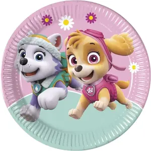 Procos FSC® Mix 93442 Lot de 8 assiettes jetables en papier pour anniversaire d'enfant Motif Pat' Patrouille Skye et Everst Taille 23 cm pas cher