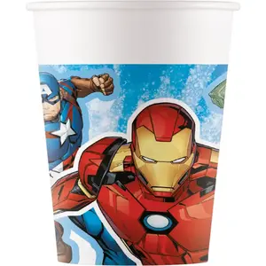 8 GOBELETS CARTON AVENGERS EVERGREEN 25CL pas cher