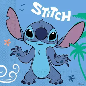 Comparateur de prix : DEGUISE TOI Procos Stitch Lot de 52 serviettes en papier 2 plis 2 plis 16 assiettes 23 cm 16 tasses 200 ml