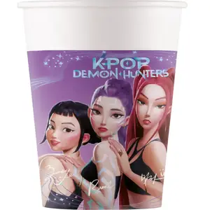 PROCOS 8 Gobelets en carton K-pop Demon Hunters200ml pas cher