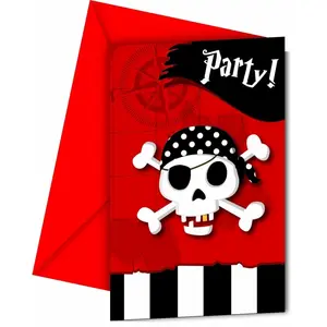 Comparateur de prix : RueDeLaFete Invitations Carte aux Trésor Pirate x6
