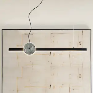 Viokef Suspension LED Anais, noir/vert, longueur 100 cm, pierre artifi... pas cher