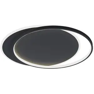 Viokef Plafonnier LED Evelyn, noir, longueur 55 cm, métal pas cher