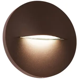 Viokef Applique d'extérieur LED Vita, brun rouille, Ø 14 cm