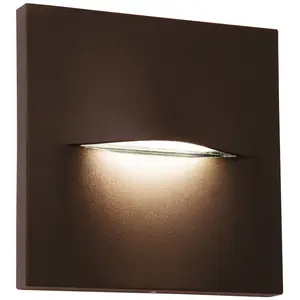 Viokef Applique d'extérieur LED Vita, brun rouille, 14 x 14 cm