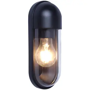 Viokef Applique d'extérieur Cap, noir, hauteur 24 cm pas cher