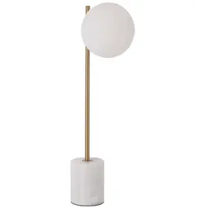 Viokef Lampe de table Silvana, blanc/doré pas cher