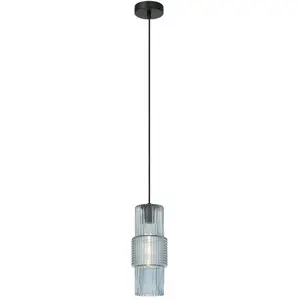 Viokef Suspension Lilian, verre, bleu pas cher