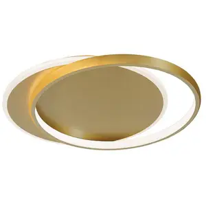 Viokef Plafonnier LED Evelyn, doré, longueur 55 cm, métal pas cher