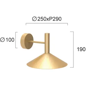 Viokef Applique murale LED Marsi, couleur or, Ø 25 cm, métal pas cher
