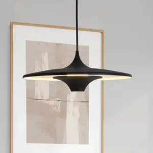 Viokef Suspension LED Rene, noir, Ø 42 cm, métal pas cher