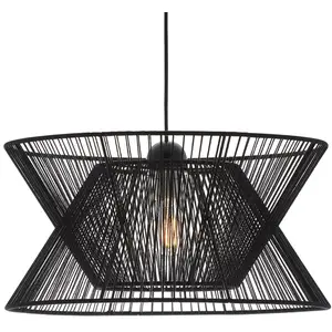 Viokef Suspension Argela avec double abat-jour en noir