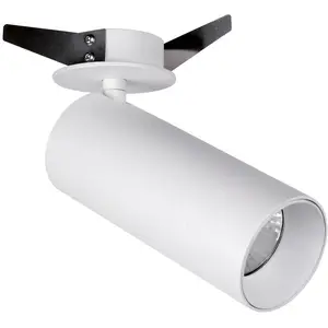 Viokef Spot encastrable Reeds en acier, blanc pas cher
