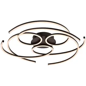 Viokef Plafonnier LED Sofi, noir pas cher