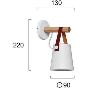 Viokef Applique Vetra avec abat-jour en acier, blanche